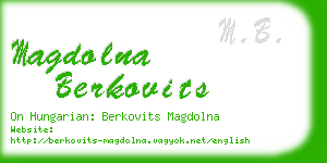 magdolna berkovits business card